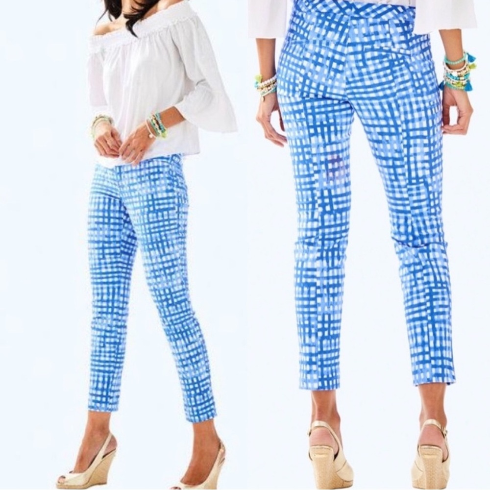 Lilly Pulitzer Feeling Beachy Gingham Kelly
Ankle Pants
